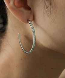 【ORLEAN】ビジューフープピアス ストーン