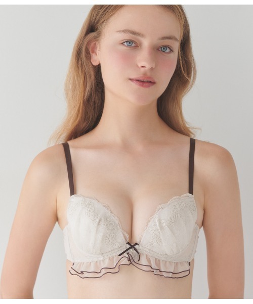 セール】【ふっくら盛れる】盛り胸メイクレースブラセット（ブラ