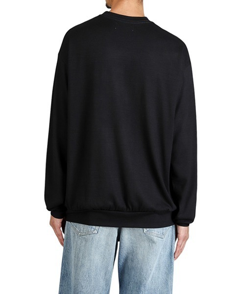 marka（マーカ）の「marka / マーカ：CREW NECK -2/72 WOOL SINGLE JERSEY WASHABLE-：M25C21CS02C[COR]（Tシャツ/カットソー・メンズ・ブラック・M/S）」の7枚目の写真