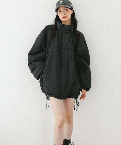 Heather(ヘザー)の「スタンドギャザーミドルブルゾン 593654(ブルゾン・レディース・ブラック系その他/アイボリー/ブラック/ホワイト系その他・FREE)」の21枚目の写真