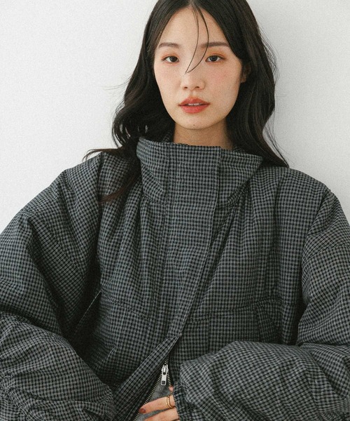 スタンドギャザーミドルブルゾン 593654（ブルゾン）｜Heather（ヘザー