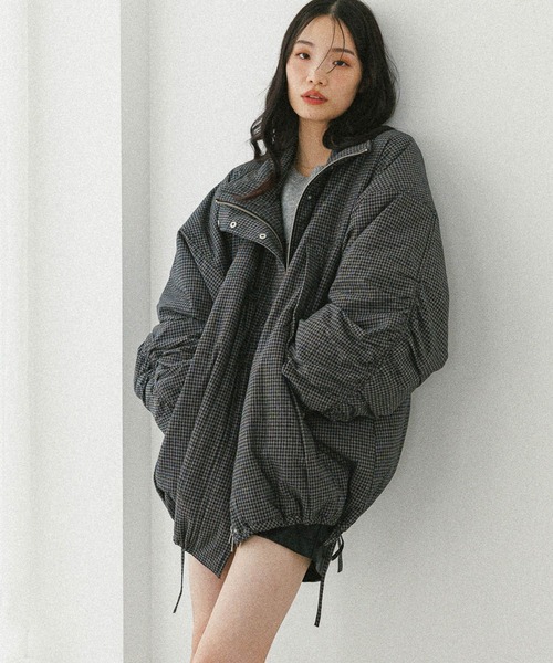 スタンドギャザーミドルブルゾン 593654（ブルゾン）｜Heather（ヘザー