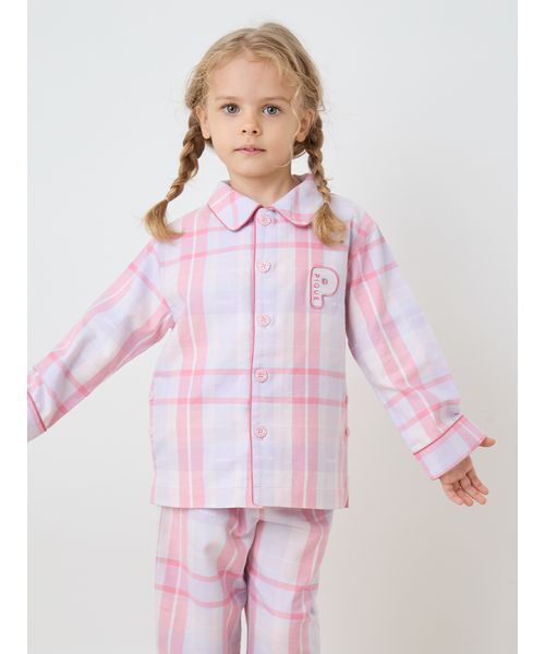 セール】【KIDS】チェック柄ロングパンツ（ルームウェア/パジャマ