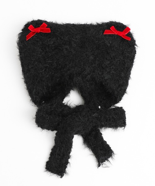 URBAN CHERRY（アーバンチェリー）の「猫耳リボンファーキャップ（ニットキャップ/ビーニー・キッズ・ホワイト/ピンク・FREE）」の17枚目の写真