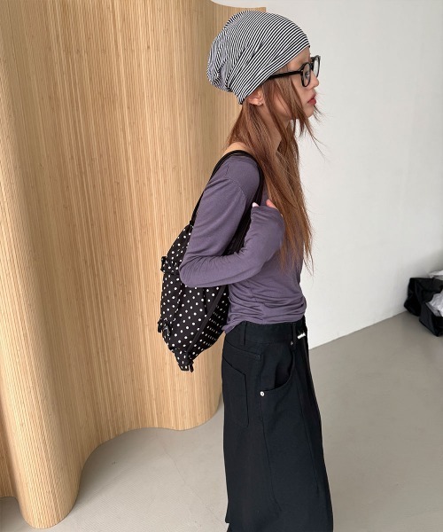 4INT.(フォイント)の「カーペンター バルーン コットン ストリング ワイド パンツ(その他パンツ・レディース・ホワイト/ブラック/カーキ・S/M/L)」の19枚目の写真