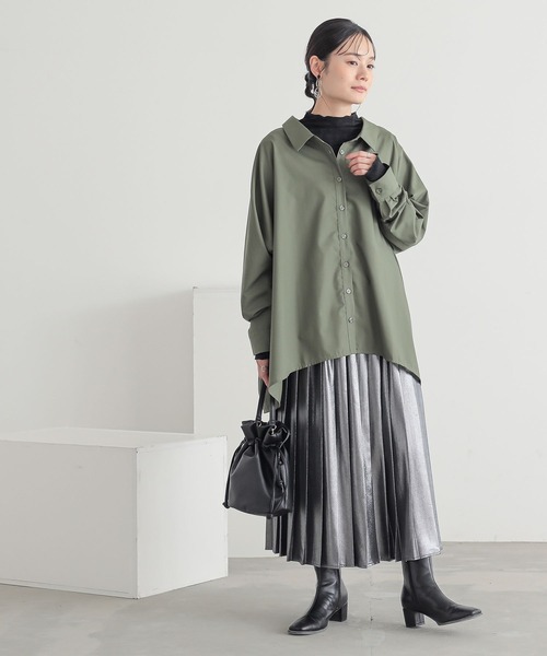 n'OrLABEL(ノアールレーベル)の「ジャカード切替ボトルネックカットソー(Tシャツ/カットソー・レディース・オフホワイト/ブラック/ブルーグリーン・1/2)」の20枚目の写真