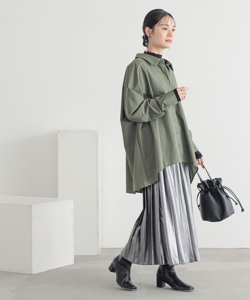n'OrLABEL(ノアールレーベル)の「ジャカード切替ボトルネックカットソー(Tシャツ/カットソー・レディース・オフホワイト/ブラック/ブルーグリーン・1/2)」の21枚目の写真