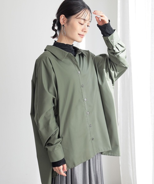 n'OrLABEL(ノアールレーベル)の「ジャカード切替ボトルネックカットソー(Tシャツ/カットソー・レディース・オフホワイト/ブラック/ブルーグリーン・1/2)」の18枚目の写真