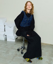 MAISON SPECIAL ブラック フレアスカート　perna MAISON SPECIAL（メゾンスペシャル）の「2way Puffer Flare Skirt/2WAY