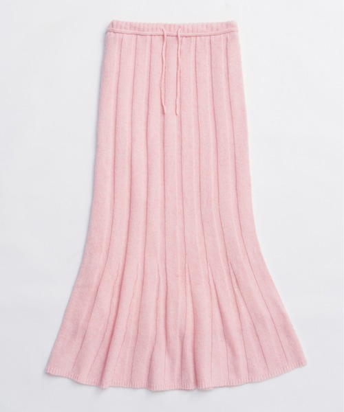 MAISON SPECIAL(メゾンスペシャル)の「Random Rib Knit Flared Skirt / ランダムリブニットフレアスカート(スカート・レディース・ブラック/グレー/ピンク・38/36)」の14枚目の写真