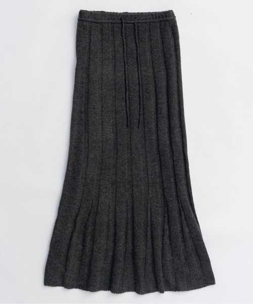 MAISON SPECIAL(メゾンスペシャル)の「Random Rib Knit Flared Skirt / ランダムリブニットフレアスカート(スカート・レディース・ブラック/グレー/ピンク・38/36)」の13枚目の写真