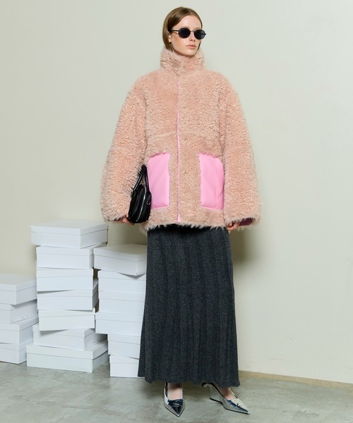 MAISON SPECIAL(メゾンスペシャル)の「Random Rib Knit Flared Skirt / ランダムリブニットフレアスカート(スカート・レディース・ブラック/グレー/ピンク・38/36)」の6枚目の写真