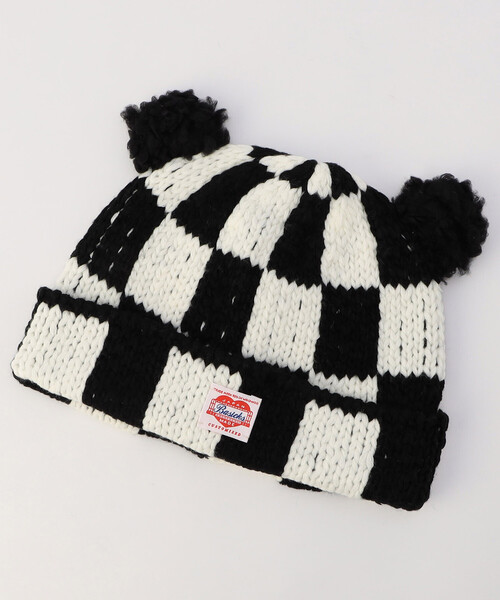 BASICKS/ベイシックス Checkered Flag Bear Beanie / チェッカー