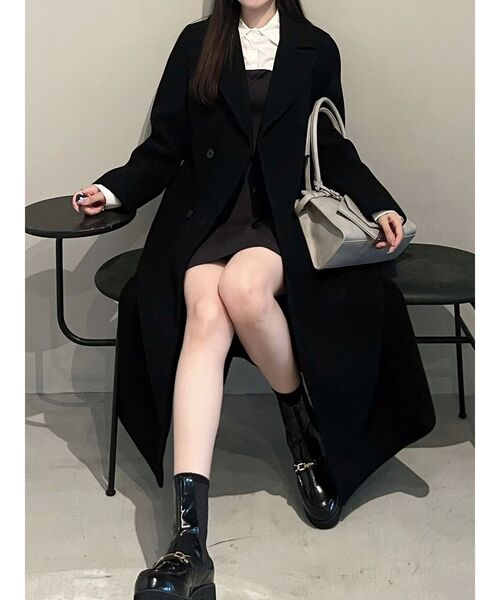 MERCURYDUO（マーキュリーデュオ）の「【WEB限定カラーあり】シャツレイヤード風ニットドッキングミニワンピース（ワンピース・レディース・オフホワイト/ブルー/その他1/ピンク・SMALL/MEDIUM）」の22枚目の写真