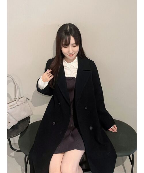 MERCURYDUO(マーキュリーデュオ)の「【WEB限定カラーあり】シャツレイヤード風ニットドッキングミニワンピース(ワンピース・レディース・オフホワイト/ブルー/その他1/ピンク・SMALL/MEDIUM)」の15枚目の写真