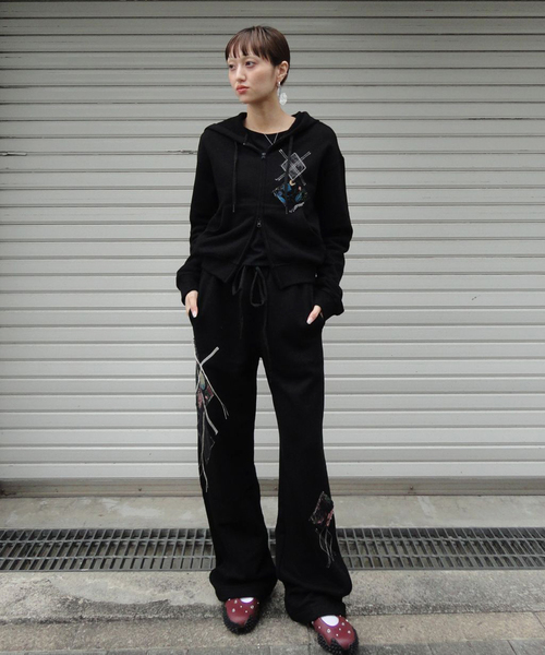 セール】【OPEN YY / オープンワイワイ】Knitted ARGYLE PATCHED