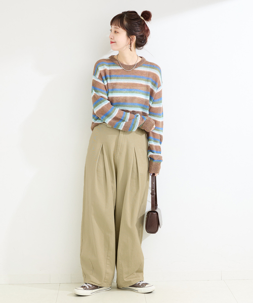 B.C STOCK(ベーセーストック)の「《追加》【WEB限定】ウォッシャブル / ヘビードリルタックバギーチノ(チノパンツ・レディース・ベージュ/カーキ・SMALL/MEDIUM)」の11枚目の写真