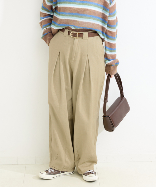 B.C STOCK(ベーセーストック)の「《追加》【WEB限定】ウォッシャブル / ヘビードリルタックバギーチノ(チノパンツ・レディース・ベージュ/カーキ・SMALL/MEDIUM)」の14枚目の写真