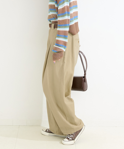 B.C STOCK(ベーセーストック)の「《追加》【WEB限定】ウォッシャブル / ヘビードリルタックバギーチノ(チノパンツ・レディース・ベージュ/カーキ・SMALL/MEDIUM)」の15枚目の写真