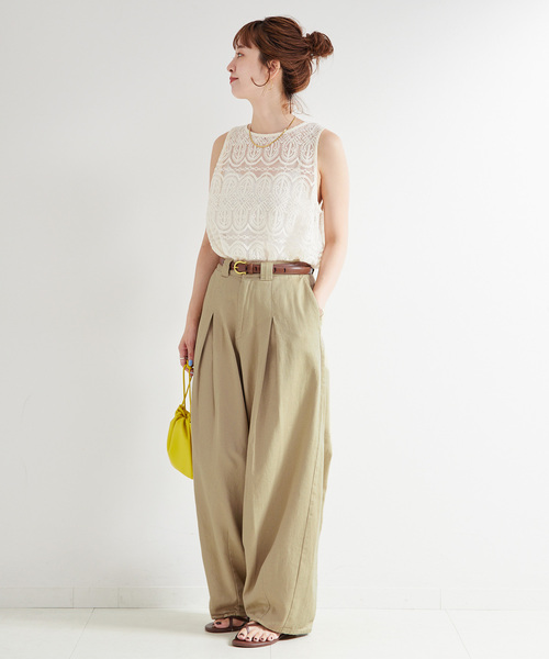 B.C STOCK(ベーセーストック)の「《追加》【WEB限定】ウォッシャブル / ヘビードリルタックバギーチノ(チノパンツ・レディース・ベージュ/カーキ・SMALL/MEDIUM)」の18枚目の写真