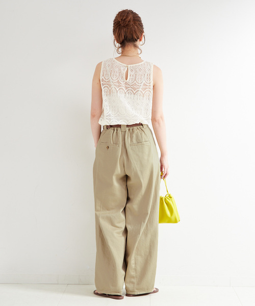 B.C STOCK(ベーセーストック)の「《追加》【WEB限定】ウォッシャブル / ヘビードリルタックバギーチノ(チノパンツ・レディース・ベージュ/カーキ・SMALL/MEDIUM)」の20枚目の写真