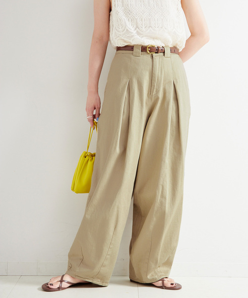 B.C STOCK(ベーセーストック)の「《追加》【WEB限定】ウォッシャブル / ヘビードリルタックバギーチノ(チノパンツ・レディース・ベージュ/カーキ・SMALL/MEDIUM)」の21枚目の写真