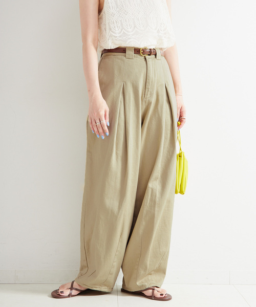 B.C STOCK(ベーセーストック)の「《追加》【WEB限定】ウォッシャブル / ヘビードリルタックバギーチノ(チノパンツ・レディース・ベージュ/カーキ・SMALL/MEDIUM)」の22枚目の写真