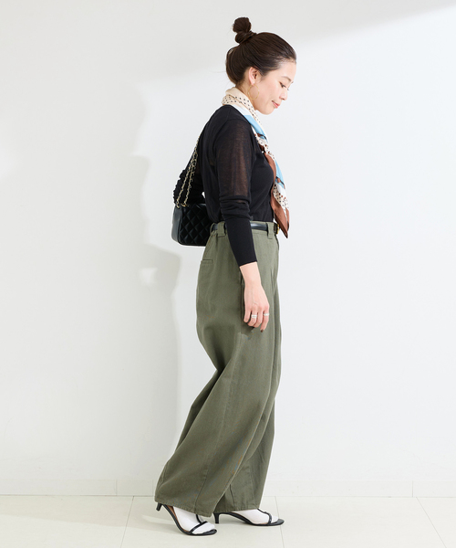 B.C STOCK(ベーセーストック)の「《追加》【WEB限定】ウォッシャブル / ヘビードリルタックバギーチノ(チノパンツ・レディース・ベージュ/カーキ・SMALL/MEDIUM)」の6枚目の写真