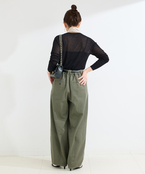 B.C STOCK(ベーセーストック)の「《追加》【WEB限定】ウォッシャブル / ヘビードリルタックバギーチノ(チノパンツ・レディース・ベージュ/カーキ・SMALL/MEDIUM)」の7枚目の写真