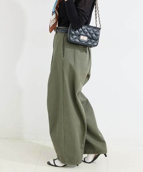 B.C STOCK(ベーセーストック)の「《追加》【WEB限定】ウォッシャブル / ヘビードリルタックバギーチノ(チノパンツ・レディース・ベージュ/カーキ・SMALL/MEDIUM)」の9枚目の写真