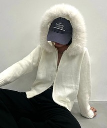 SEN TOKYO（セントーキョー）の「ファーフードニットパーカー（パーカー）」