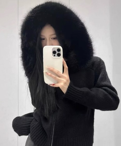 セール】ファーフードニットパーカー（パーカー）｜SEN TOKYO（セン