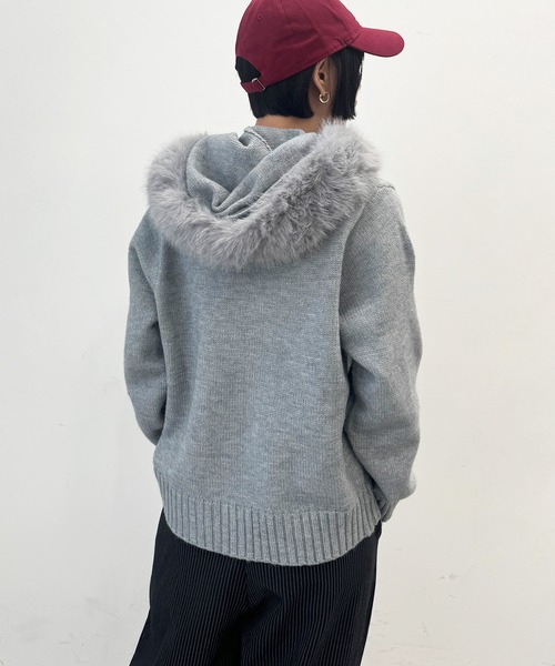 セール】ファーフードニットパーカー（パーカー）｜SEN TOKYO（セン