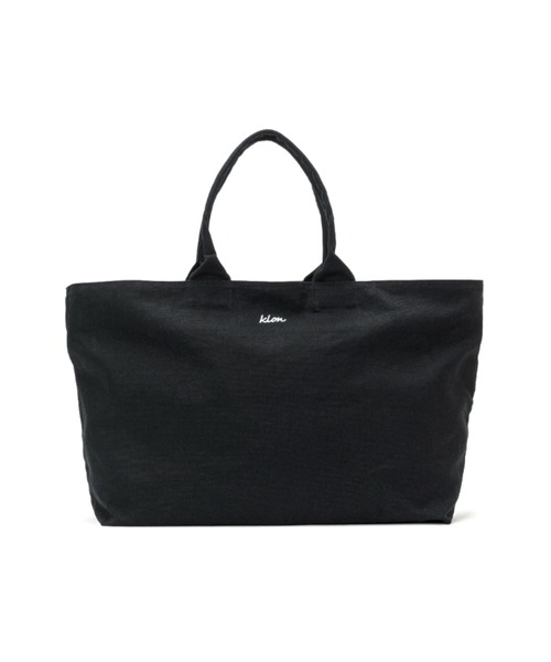 KLON(クローン)の「KLON DRAWING LOGO BIG TOTE BAG BLACK(トートバッグ・レディース・ブラック・FREE)」の1枚目の写真