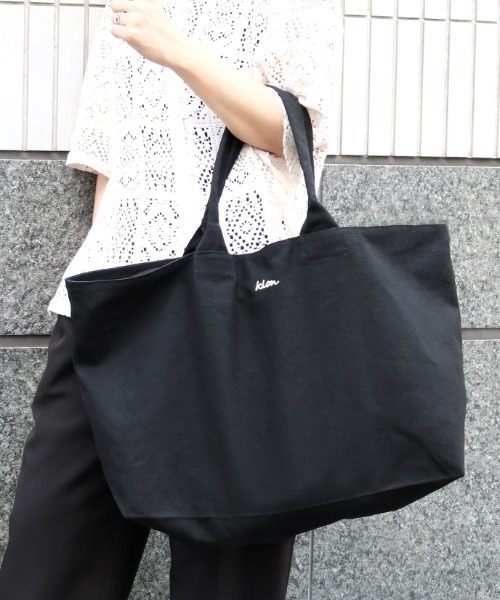 KLON(クローン)の「KLON DRAWING LOGO BIG TOTE BAG BLACK(トートバッグ・レディース・ブラック・FREE)」の8枚目の写真