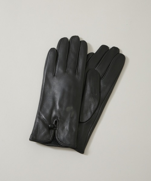 NANO universe（ナノユニバース）の「裏起毛レザーグローブ（手袋・レディース・ブラウン/ブラック・FREE）」の5枚目の写真