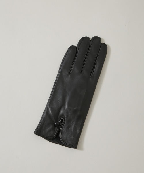 NANO universe（ナノユニバース）の「裏起毛レザーグローブ（手袋・レディース・ブラウン/ブラック・FREE）」の6枚目の写真