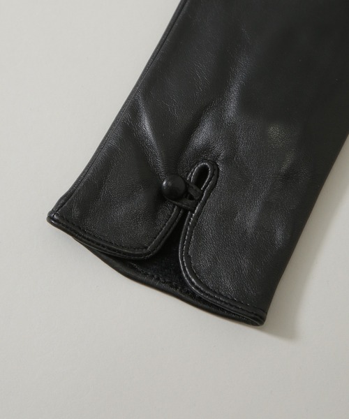 NANO universe（ナノユニバース）の「裏起毛レザーグローブ（手袋・レディース・ブラウン/ブラック・FREE）」の7枚目の写真