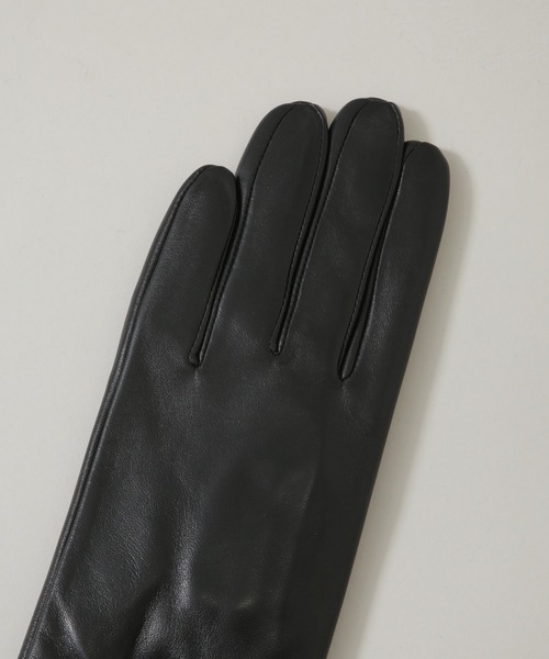 NANO universe（ナノユニバース）の「裏起毛レザーグローブ（手袋・レディース・ブラウン/ブラック・FREE）」の8枚目の写真