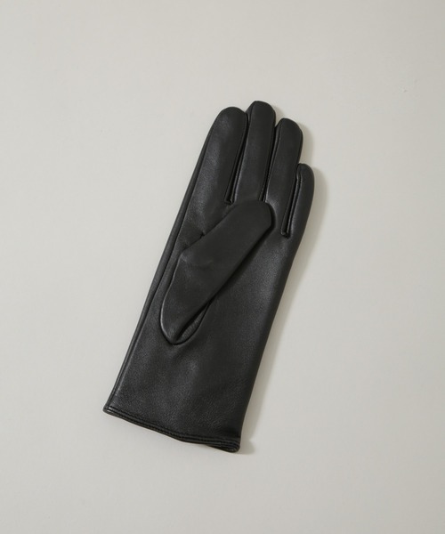 NANO universe（ナノユニバース）の「裏起毛レザーグローブ（手袋・レディース・ブラウン/ブラック・FREE）」の9枚目の写真