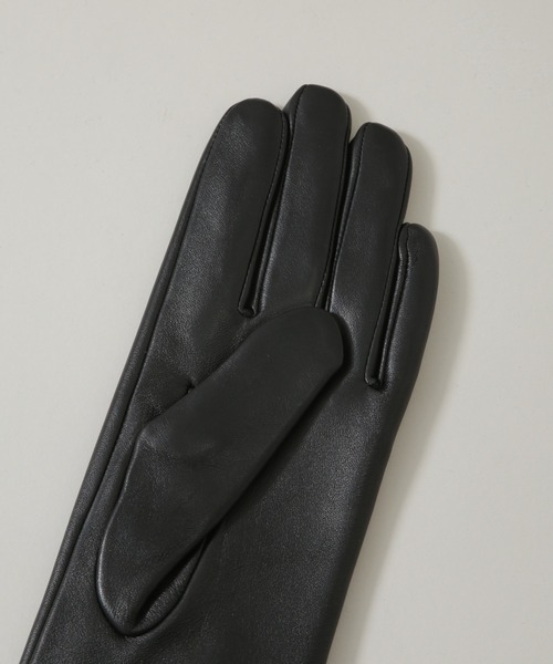 NANO universe（ナノユニバース）の「裏起毛レザーグローブ（手袋・レディース・ブラウン/ブラック・FREE）」の10枚目の写真