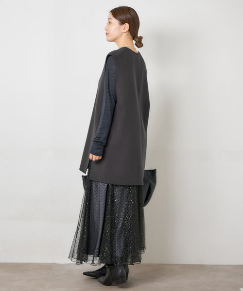 IENA スーパー160ダブルフェイスベスト イエナ IENA Super160ダブルフェイスベスト （グレー） - ファッション