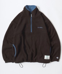 DISCUS（ディスカス）の「2025AW DISCUS/ディスカス フリース ワンポイント刺繍 無地/総柄 ハーフジップブルゾン レディース メンズ（ブルゾン・メンズ）」