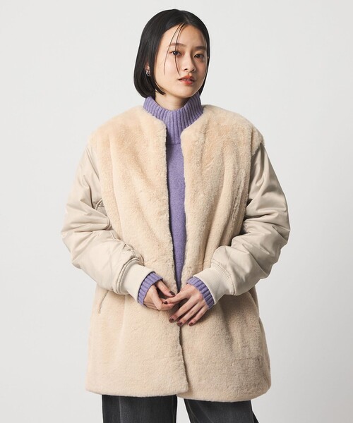 フェイクファー×ナイロン コンビブルゾン ＜A DAY IN THE LIFE