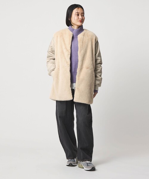 フェイクファー×ナイロン コンビブルゾン ＜A DAY IN THE LIFE