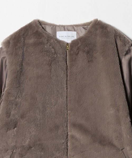 フェイクファー×ナイロン コンビブルゾン ＜A DAY IN THE LIFE