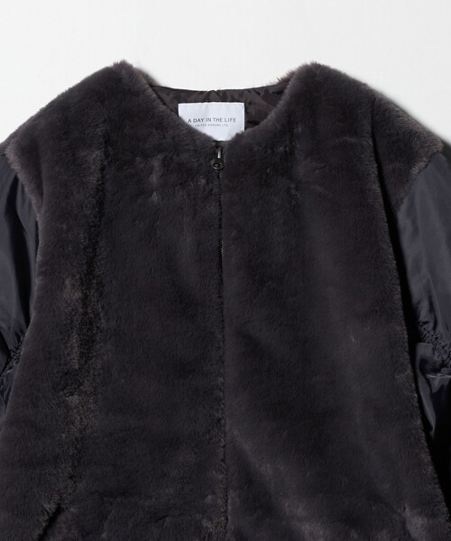 A DAY IN THE LIFE UNITED ARROWS(アデイインザライフユナイテッドアローズ)の「フェイクファー×ナイロン コンビブルゾン <A DAY IN THE LIFE>(ブルゾン・レディース・ナチュラル/モカ/ダークグレー/オリーブ・FREE)」の19枚目の写真