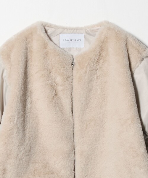 フェイクファー×ナイロン コンビブルゾン ＜A DAY IN THE LIFE