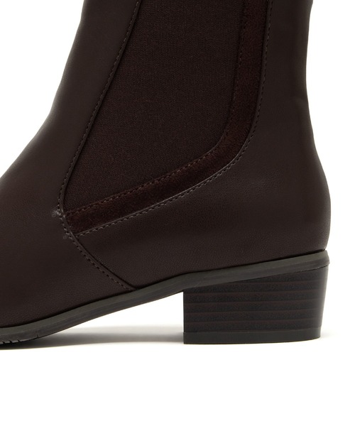 JELLY BEANS（ジェリービーンズ）の「サイド切り替えショートブーツ(204-57131)JELLY BEANS(ジェリービーンズ)（ブーツ・レディース・ダークブラウン/ブラック・S/M/L）」の6枚目の写真