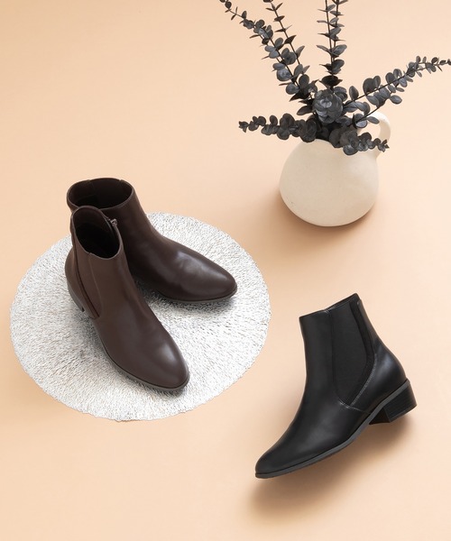 JELLY BEANS（ジェリービーンズ）の「サイド切り替えショートブーツ(204-57131)JELLY BEANS(ジェリービーンズ)（ブーツ・レディース・ダークブラウン/ブラック・S/M/L）」の10枚目の写真